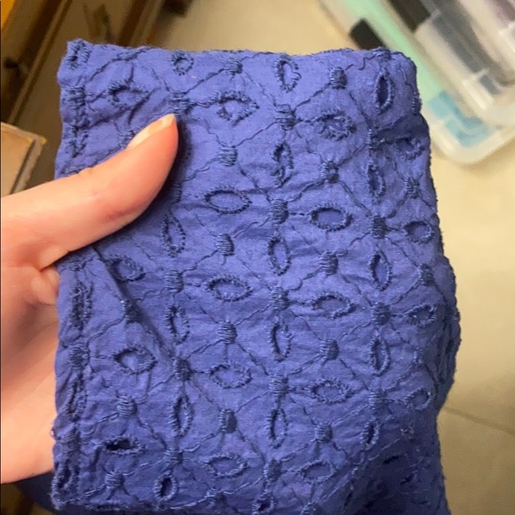 Strapless Navy Eyelet Dress from American Eagle - Picture 2 of 5